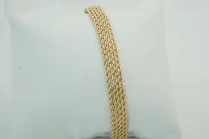 27 - Sierlijke 18 Krt geel-gouden dames armband - fantasie schakel - ZGAN kopen? Bied vanaf 410!