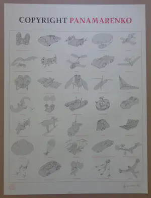 Panamarenko - COPYRIGHT PANAMARENKO / AFFICHE / KLEUROFFSET / 80x60cm / 2005 kopen? Bied vanaf 50!