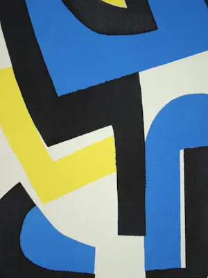 Jean Dewasne - Abstracte compositie - 1952 - Sjabloon in gouachekleuren kopen? Bied vanaf 70!