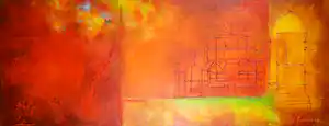 Carolina Paulussen - Acryl op doek, Zonder titel (Zeer groot) verkocht voor € 90!