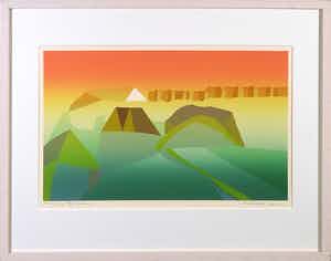 Harr Scheffer - Linosnede, Seerijp - Ingelijst verkocht voor € 35!