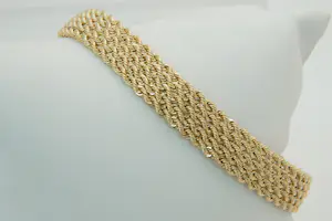27 - Sierlijke 18 Krt geel-gouden dames armband - fantasie schakel - ZGAN kopen? Bied vanaf 410!