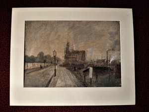 Niet of onleesbaar gesigneerd - circa 1900 - Impressionist. Aquarel - Parijs Saint-Germain-des-Prés - gesig. kopen? Bied vanaf 10!