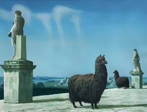 Carel Willink - Lama’s op terras, zeefdruk (ingelijst, groot) kopen? Bied vanaf 295!