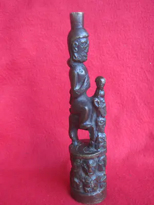 Batak - Bronzen bovenstuk rituele staf. kopen? Bied vanaf 160!