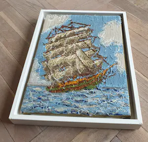 Rob Scholte - Twee Galjoenen - Embroidery Show en Expo Ensor Huis (Hommage aan Jan Hoet) kopen? Bied vanaf 600!