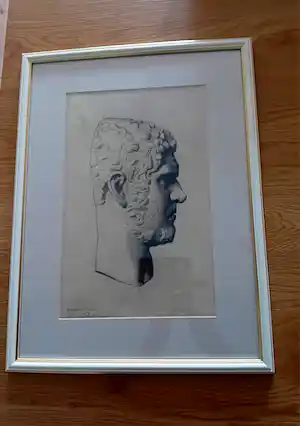 Jacob Ritsema - Man (buste) getekend 1884 verkocht voor € 50!