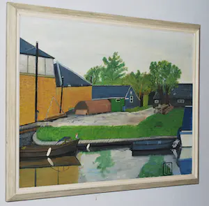 Joop Smits - Erf v boer v.Zijl, Vinkeveen (1972) - bekende Naïef, uitgebreid vermeld in boek kopen? Bied vanaf 125!