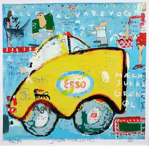 Jacob Herskind - Zeefdruk, Esso verkocht voor € 35!