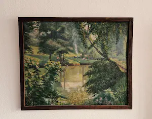 Niet of onleesbaar gesigneerd - Ca. 1920 Spaans post impressionistisch olieverf "rio Lemoa" GROOT! kopen? Bied vanaf 1!