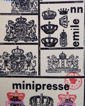 Emile Puettmann - Minipresse Dadaisme /Typografie - Lithografie 1974. kopen? Bied vanaf 35!