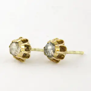 14k geel gouden solitair oorknoppen bezet met roos geslepen diamant tot. 0,40ct kopen? Bied vanaf 350!