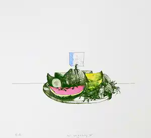 Nicolaas Wijnberg - Handgekleurde ets, For Kate verkocht voor € 60!
