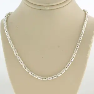 Zilveren koningsschakel collier – 50 cm lang - 17.3 gram kopen? Bied vanaf 110!