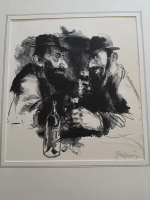Jan Mensinga - Litho, scènes uit het caféleven kopen? Bied vanaf 35!