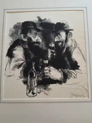 Jan Mensinga - Litho, scènes uit het caféleven kopen? Bied vanaf 35!