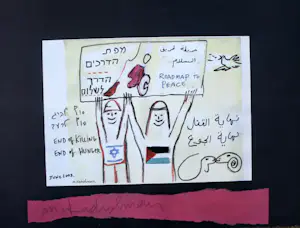 Menashe Kadishman - Zeefdruk: Roadmap to peace - 2003 kopen? Bied vanaf 150!