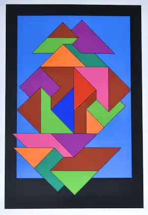 Guy Vandenbranden - Zeefdruk - Gesigneerd - 54x42 cm - 1977 verkocht voor € 265!