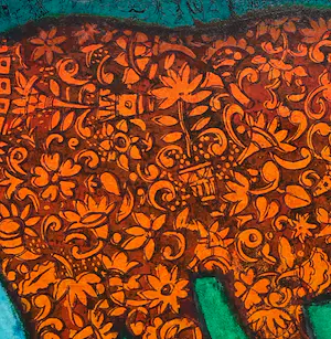 Shahid Parvez - handgesigneerde litho | 'Zonder titel' (INGELIJST kopen? Bied vanaf 1!