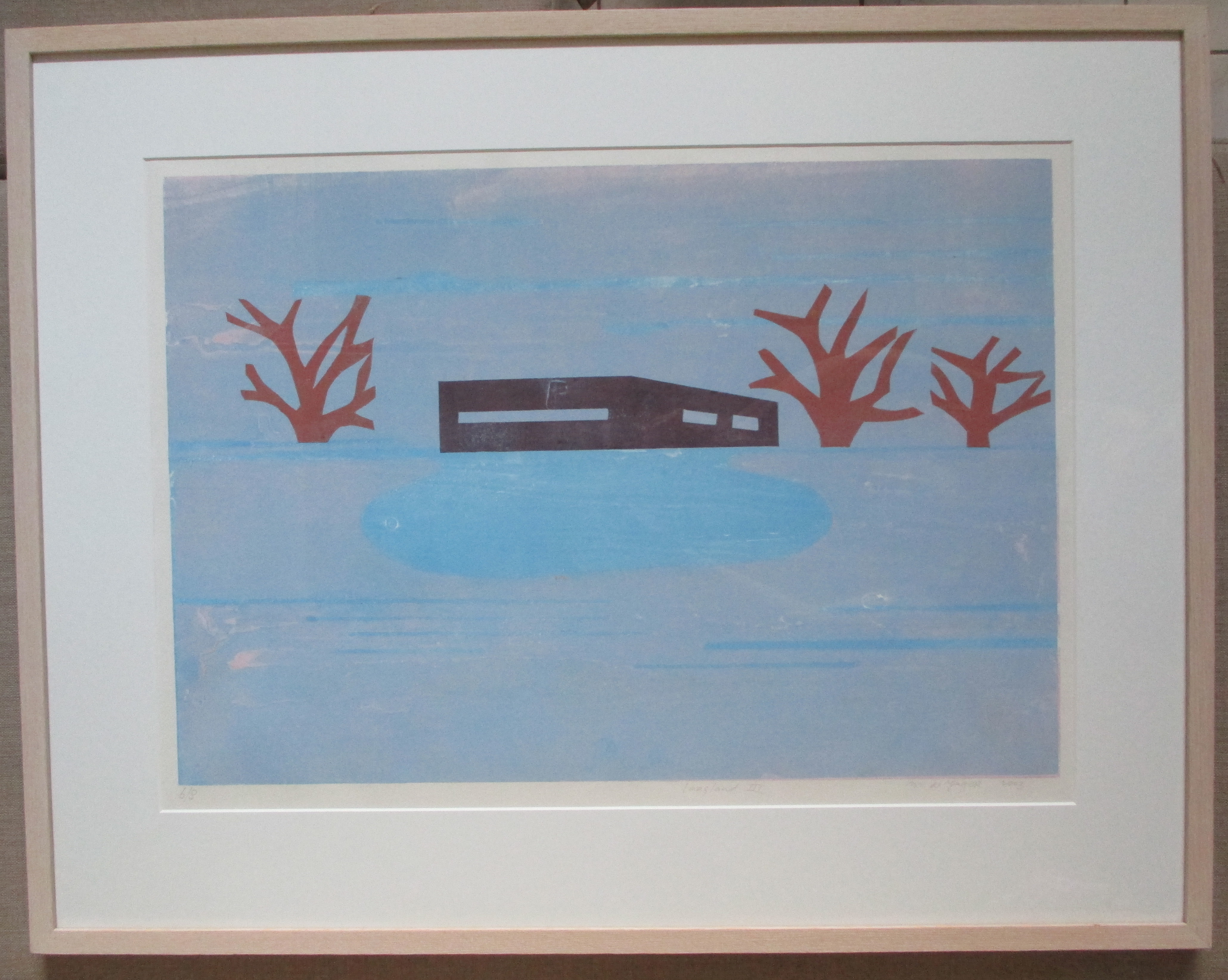 Margot de Jager - Grote gelijst aluminiumprint 'Laagland III'- kleine oplage- Barth Lijst verkocht voor € 75!