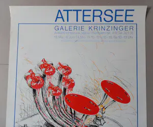 Christian Ludwig Attersee - Original Ausstellungsplakat Tellerlampe Galerie Krinzinger Innsbruck 1974 kopen? Bied vanaf 60!
