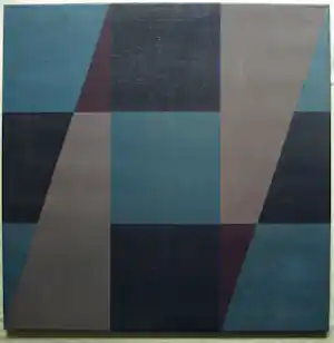 George Degenhart - Acrylverf op doek , Abstracte voorstelling - 80 x 80 cm. – 2011 verkocht voor € 80!