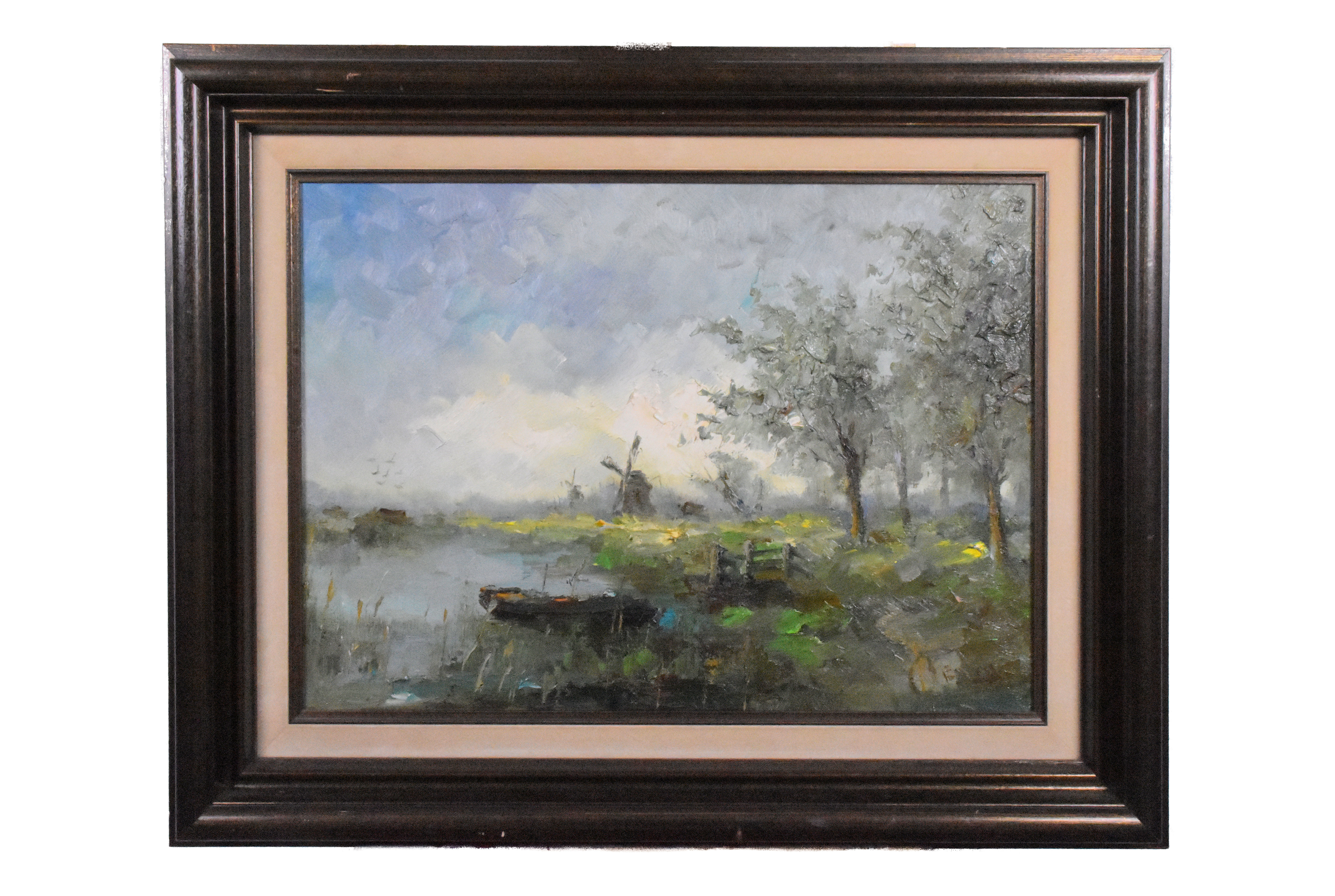 Jan Bevort - Groot polderlandschap met molens kopen? Bied vanaf 150!