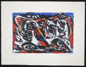Theo Wolvecamp - Zeefdruk, Abstracte compositie kopen? Bied vanaf 200!