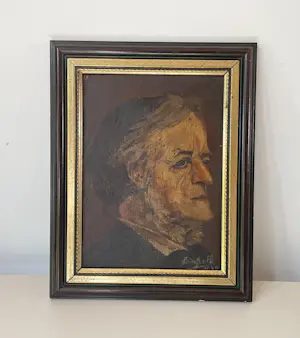 Niet of onleesbaar gesigneerd - Portret van Richard Wagner - gesigneerd J.A. de Stolk 1938 kopen? Bied vanaf 10!