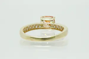 48 - 14 Krt gouden dames ring BLUSH met grote cognac kleurige steen kopen? Bied vanaf 120!