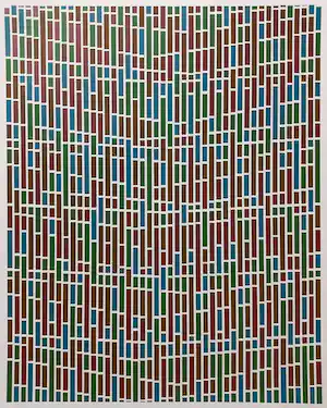 Jaap van den Ende - Geometrisch abstracte compositie, zeefdruk verkocht voor € 85!