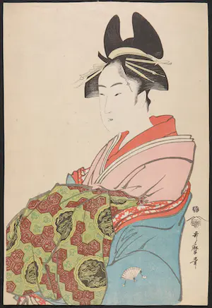 Kitagawa Utamaro - Houtdruk, Geisha kopen? Bied vanaf 100!