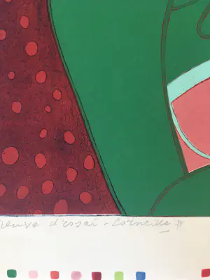 Corneille - ‘ Les Amants’ -kleurenets 1975 - epreuve d’essai - uniek werk. kopen? Bied vanaf 575!