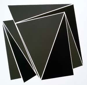 Marcel Henri Verdren - Geometrisch abstract, zeefdruk verkocht voor € 150!