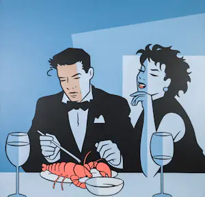 Luc Verschuuren - Acryl op doek, Le Diner (groot) kopen? Bied vanaf 350!