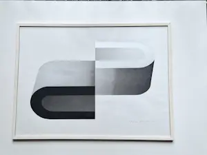 Yvonne Kracht - een in 1971 gemaakte monochrome zeefdruk - Abstractie - bep. oplage (55/200) kopen? Bied vanaf 75!