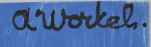 Ans Wortel - Ingelijste gouache: "Soms zit een vogel in de boom" kopen? Bied vanaf 225!