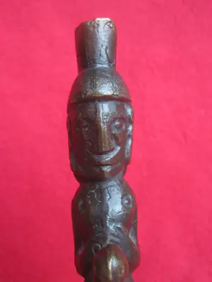 Batak - Bronzen bovenstuk rituele staf. kopen? Bied vanaf 160!