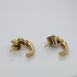 14kt gouden handgemaakte oorstekers met diamant, 2,98gr kopen? Bied vanaf 190!