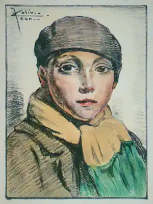 Jean Colin - L'Ecolier - 1931 - Originele lithografie - Gesigneerd kopen? Bied vanaf 50!