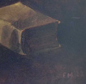 Niet of onleesbaar gesigneerd - b2443, stilleven met kaars en boek, monogram FH kopen? Bied vanaf 10!
