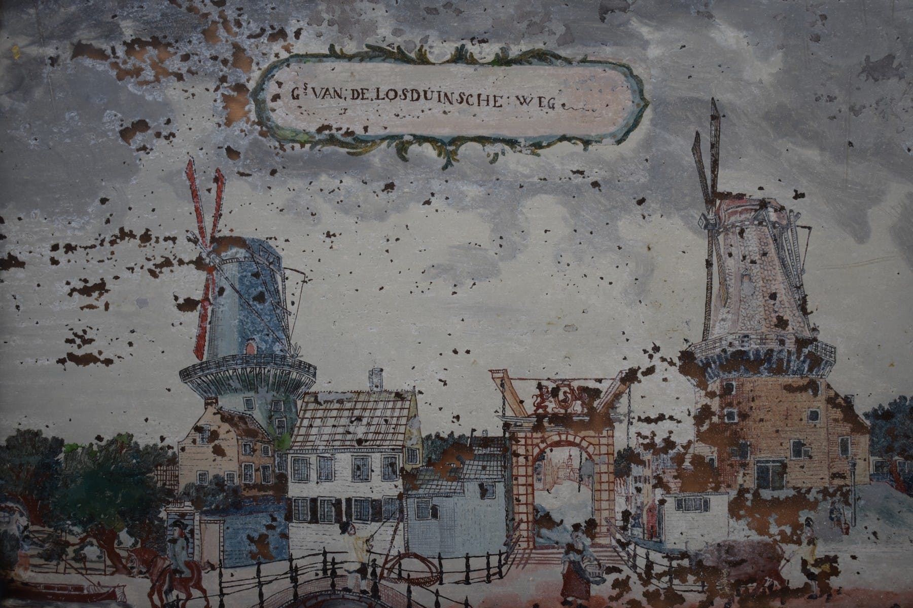 Niet of onleesbaar gesigneerd - Gesigt van de Losduinscheweg DenHaag omstreeks 1750 kopen? Bied vanaf 1!