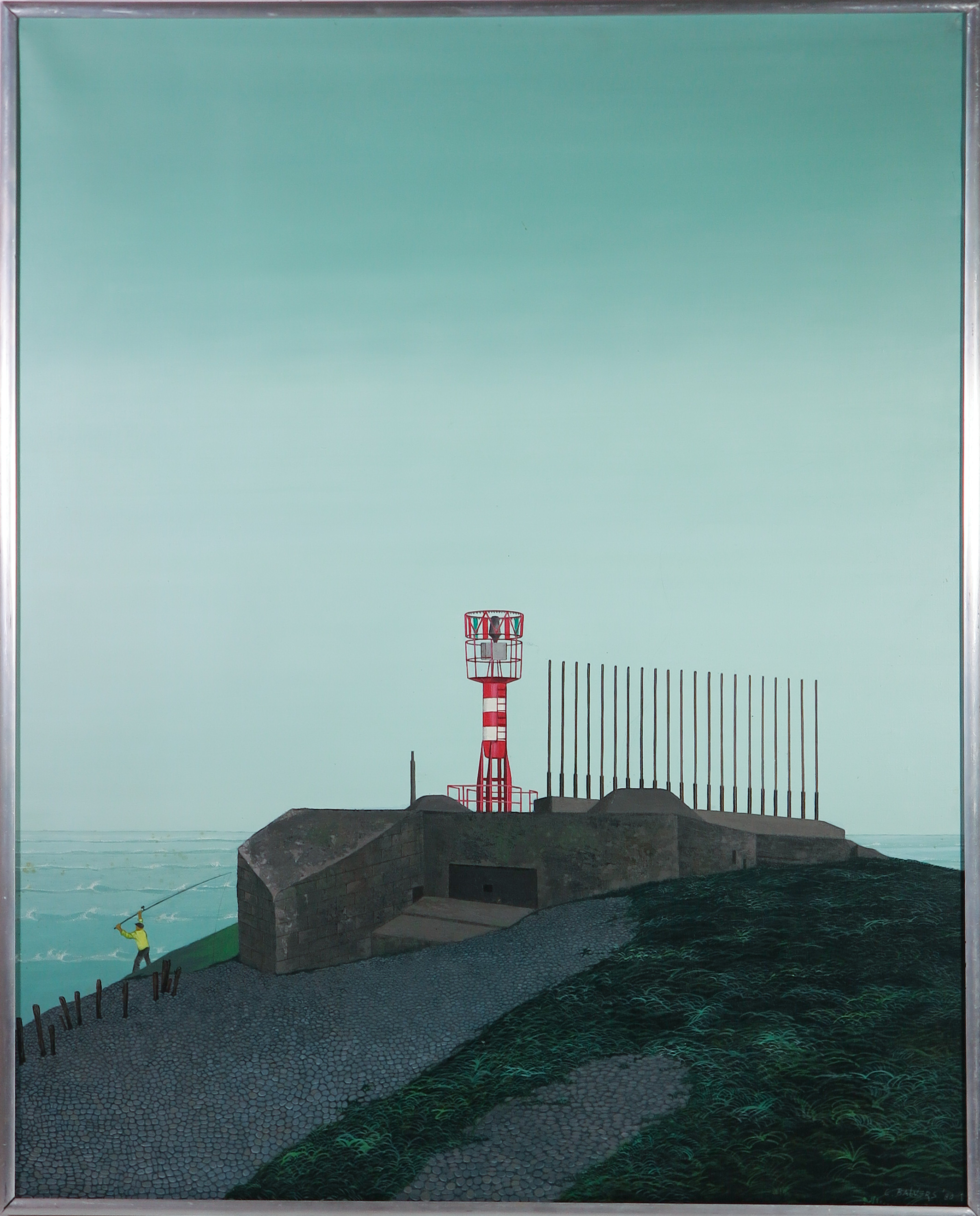 Kees Balvers - Acryl op doek, Vuurtoren - Ingelijst kopen? Bied vanaf 100!