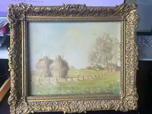 Jacques Pijnenborg - Twee hooimijten Brabants landschap kopen? Bied vanaf 30!