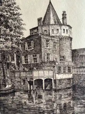 Frans IJserinkhuijsen - Schreierstoren te Amsterdam, 1950 kopen? Bied vanaf 30!