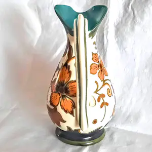 Plateelbakkerij Zuid-Holland - Keramikkrug Keramikvase Art Deco Modell 4812 Dekor "Godelin" 50er Jahre kopen? Bied vanaf 60!