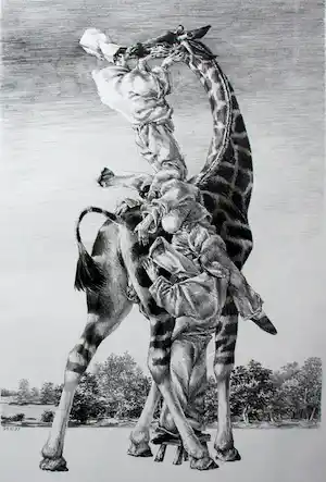 Peter Vos - litho: gevoel - 1975 verkocht voor € 175!