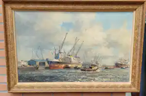 Marius de Jongere - Fraai havengezicht verkocht voor € 1300!