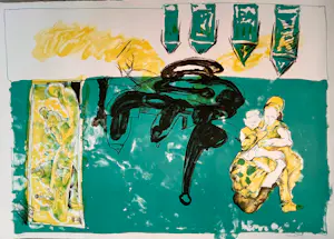 Lucebert - Gesigneerde litho - "Wij verkopen ons zelfs aan de slechtsten" - 1974 - 15/50 kopen? Bied vanaf 285!