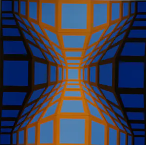 Victor Vasarely - Zeefdruk: Kek Egg II kopen? Bied vanaf 299!
